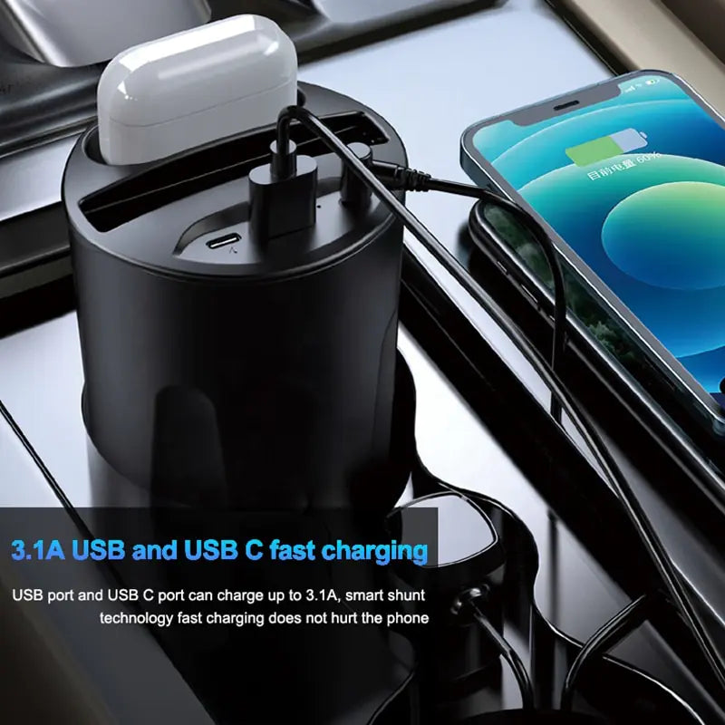 15W Fast Wireless Car Charger Cup For iPhone 14 13 12 11 ProMax XS XR 8 Plus Wireless Charging Holder For Samsung S21 S20 Note10