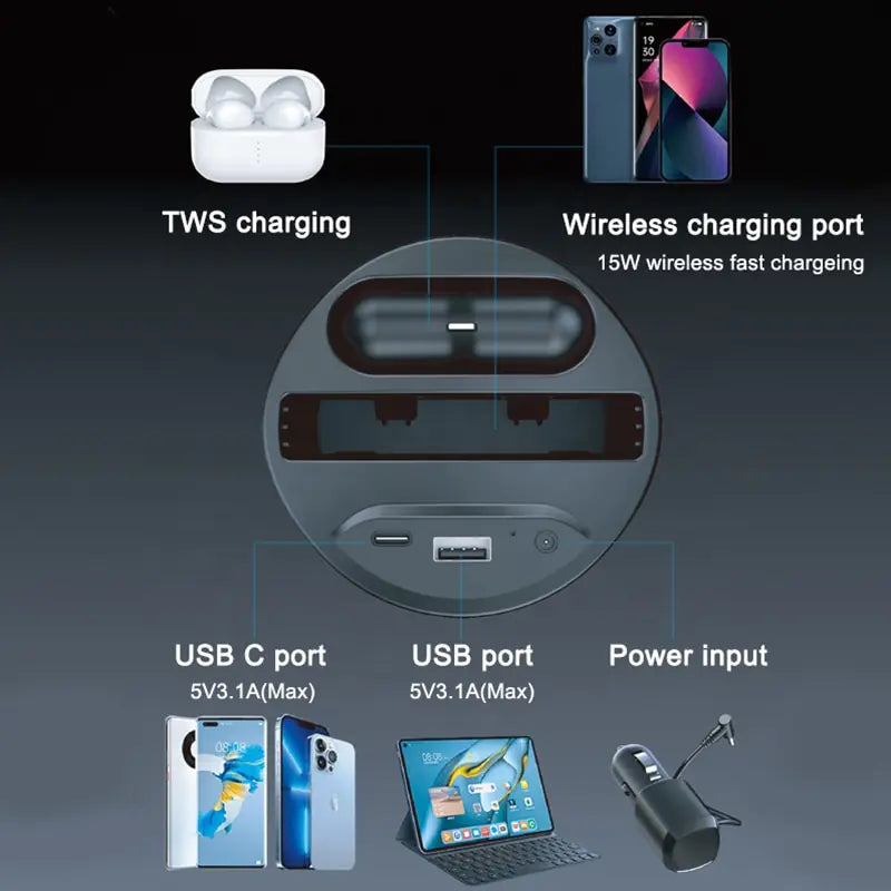 15W Fast Wireless Car Charger Cup For iPhone 14 13 12 11 ProMax XS XR 8 Plus Wireless Charging Holder For Samsung S21 S20 Note10