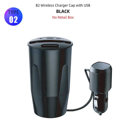 15W Fast Wireless Car Charger Cup For iPhone 14 13 12 11 ProMax XS XR 8 Plus Wireless Charging Holder For Samsung S21 S20 Note10